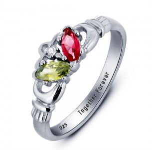 Sterling Silver Personalized Birthstone Ring JEWJO1780